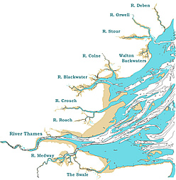 chart of the Thames Estuary chart of the Thames Estuary