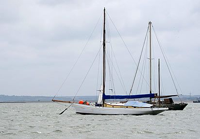 the classic yacht Bonita on The Swale the classic yacht Bonita on The Swale